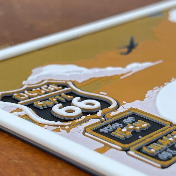 Hand Crafted Vintage Car Art Print - Black, White, Gold - Picture 6 of 10